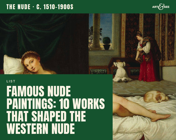 Famous Nude Paintings: 10 Works That Shaped the Western Nude: cover showing Titian, Venus of Urbino, 1534