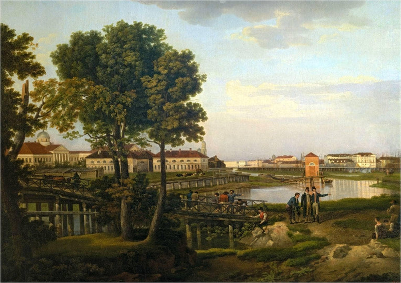 View from Petrovsky island in St Petersburg by Sylvester Shchedrin — Oil Painting Reproduction