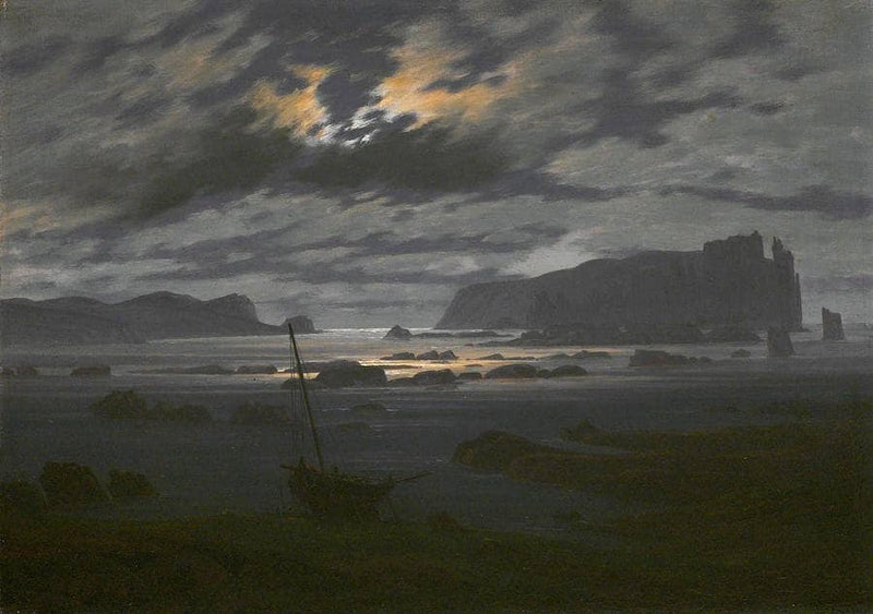 The North Sea in the Moonlight by Caspar David Friedrich — Oil Painting Reproduction