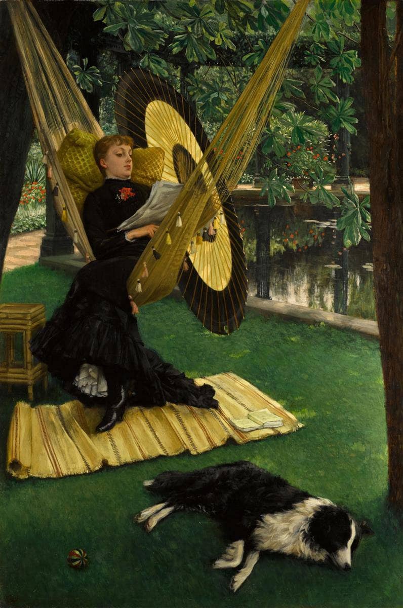 The Hammock by James Tissot — Oil Painting Reproduction