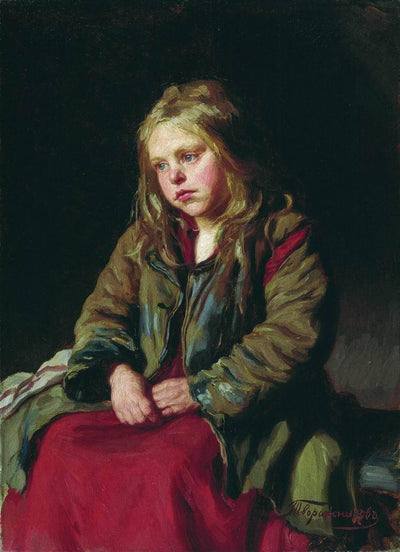 Girl in home office