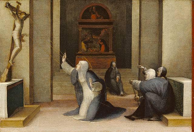 Saint Catherine of Siena Receiving the Stigmata by Domenico Beccafumi — Oil Painting Reproduction