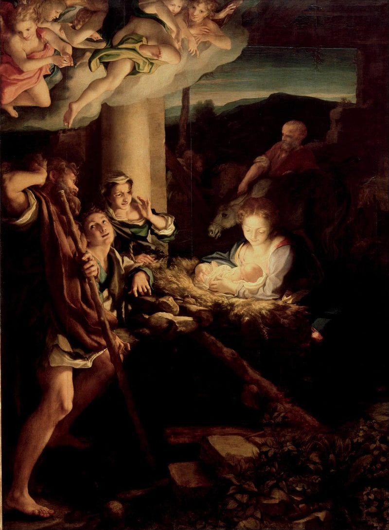 Adoration of the Shepherds (The Holy Night) by Correggio — Oil Painting Reproduction