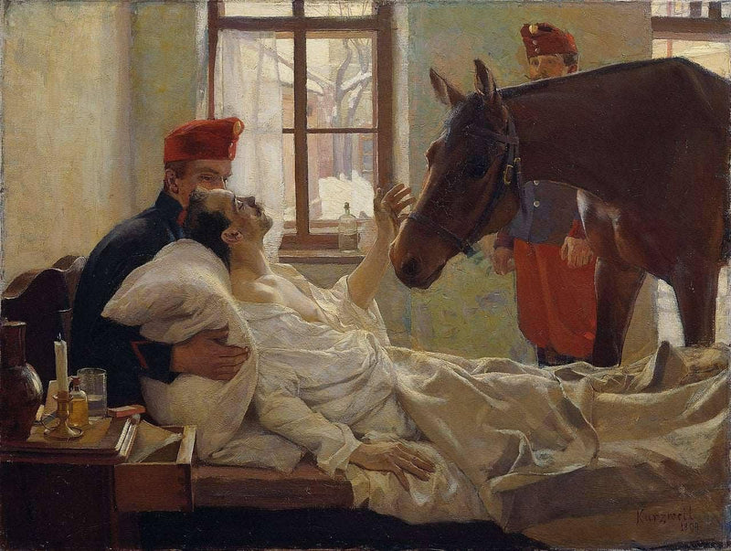 A dear visitor by Max Kurzweil — Oil Painting Reproduction