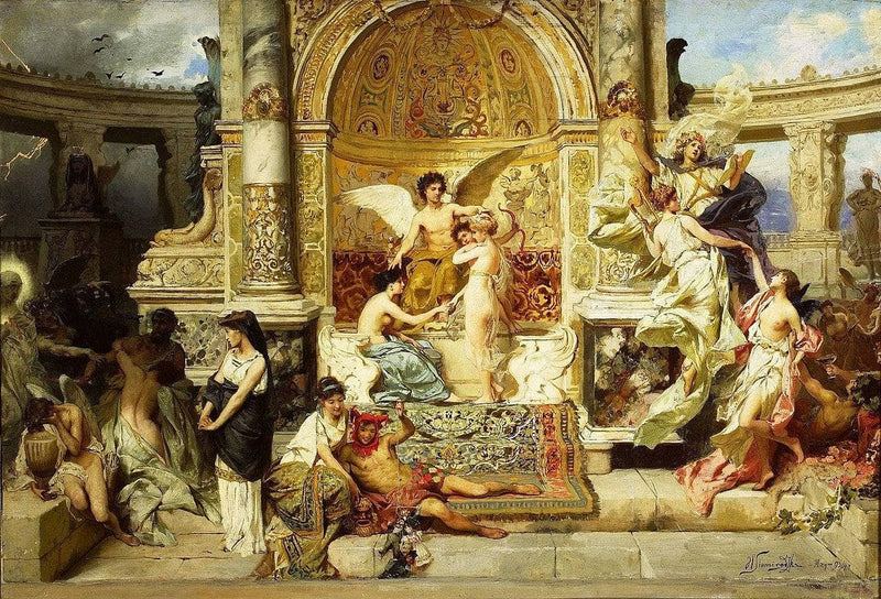 Curtain Design for the SÅowacki Theatre by Henryk Siemiradzki — Oil Painting Reproduction
