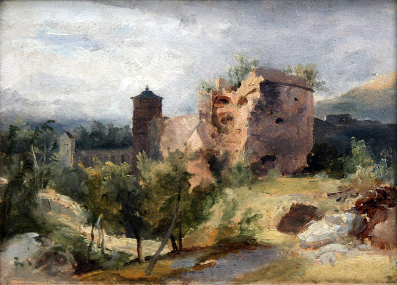 The Ruined Tower of Heidelberg Castle by Carl Blechen — Oil Painting Reproduction
