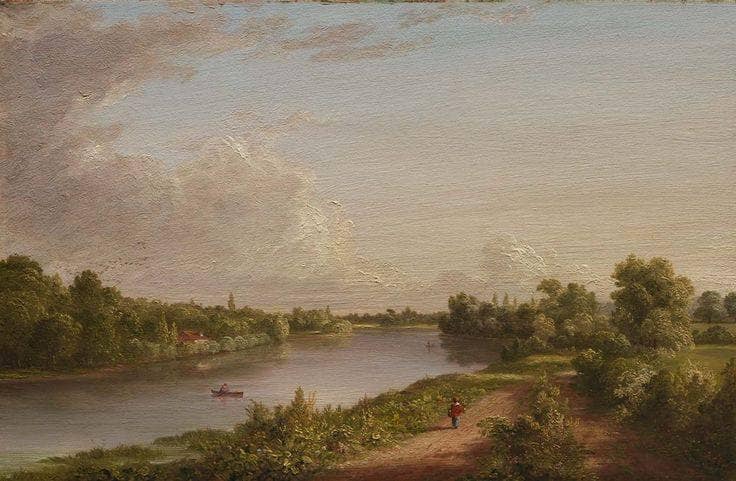 View of the Thames by Thomas Cole — Oil Painting Reproduction