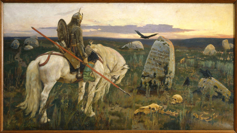 A Knight At the Crossroads by Viktor Vasnetsov — Oil Painting Reproduction