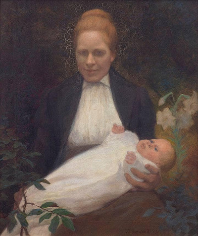 Portrait of Flora Harwood Gibb: the artist's sister in bedroom