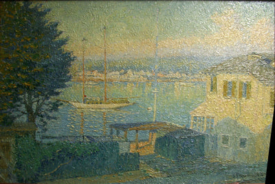 Creeping Shadows: Yachts at Rest,Balboa, California in dining room