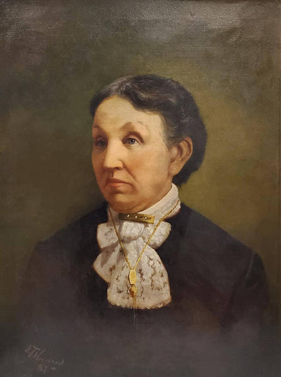 Portrait of Lady in modern living room