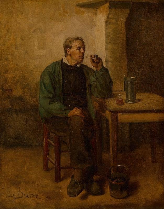 Contentment by Jules Breton — Oil Painting Reproduction