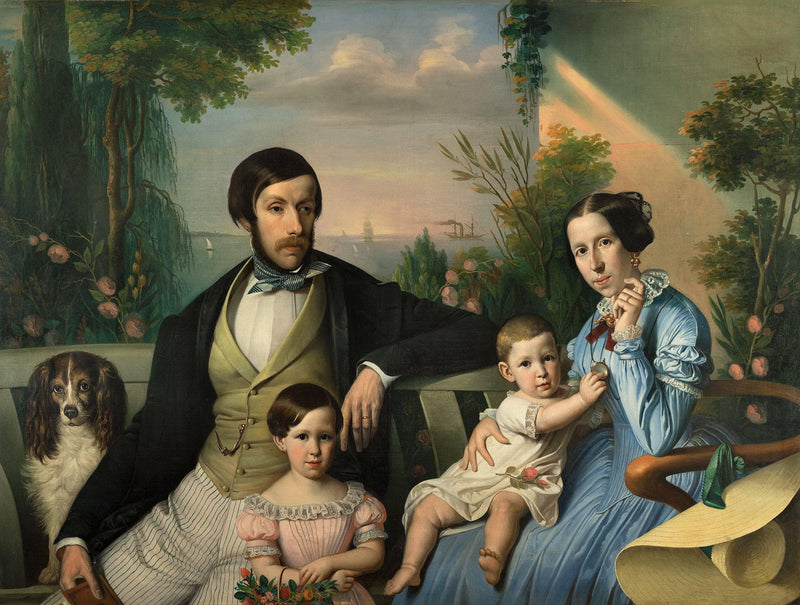 Pietro Stanislao Parisi with family by Giuseppe Tominz — Oil Painting Reproduction
