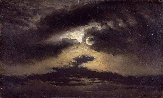 Clouds in Moonlight by Knud Baade — Oil Painting Reproduction
