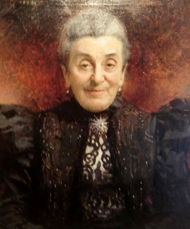 Portrait of an elderly lady by Leon Bonnat — Oil Painting Reproduction