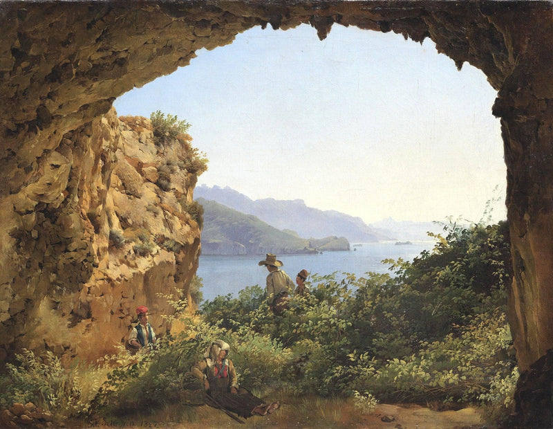 The grotto of Matromanio on the island of Capri by Sylvester Shchedrin — Oil Painting Reproduction