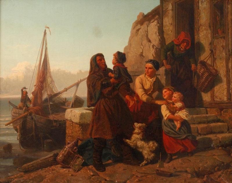 Happy homecoming by Rudolf Jordan — Oil Painting Reproduction
