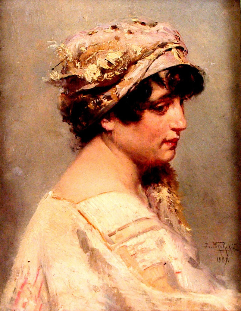 Italian woman by Vladimir Makovsky — Oil Painting Reproduction