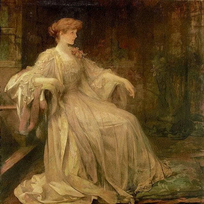 Portrait of Violet, Marchioness of Granby in home office