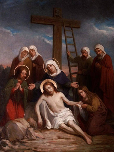 Lamentation of Christ in dining room