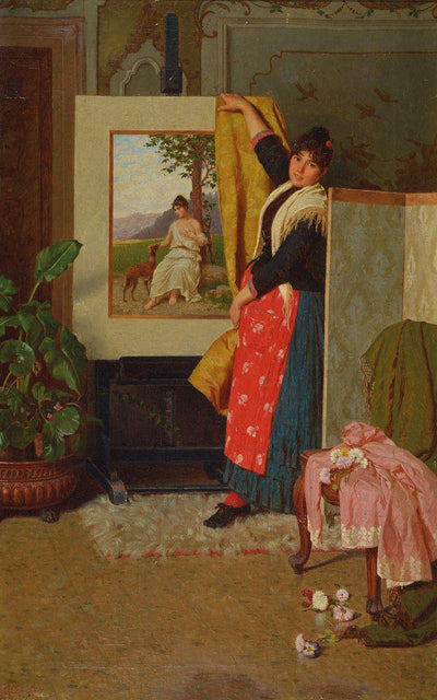 The artist's studio in hallway