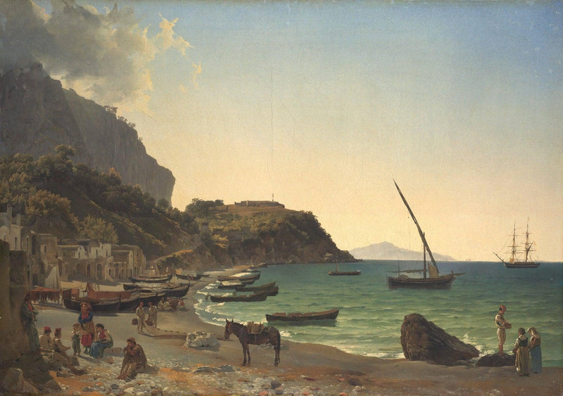 The Large harbor on Capri island by Sylvester Shchedrin — Oil Painting Reproduction