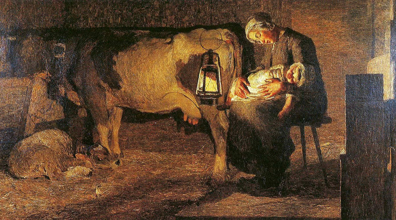 The Two Mothers by Giovanni Segantini — Oil Painting Reproduction