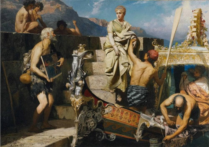 A beggar castaway by Henryk Siemiradzki — Oil Painting Reproduction
