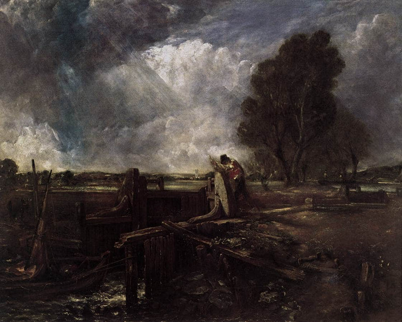 A Boat at the Sluice by John Constable — Oil Painting Reproduction