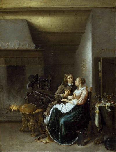a Couple in An Interior in study