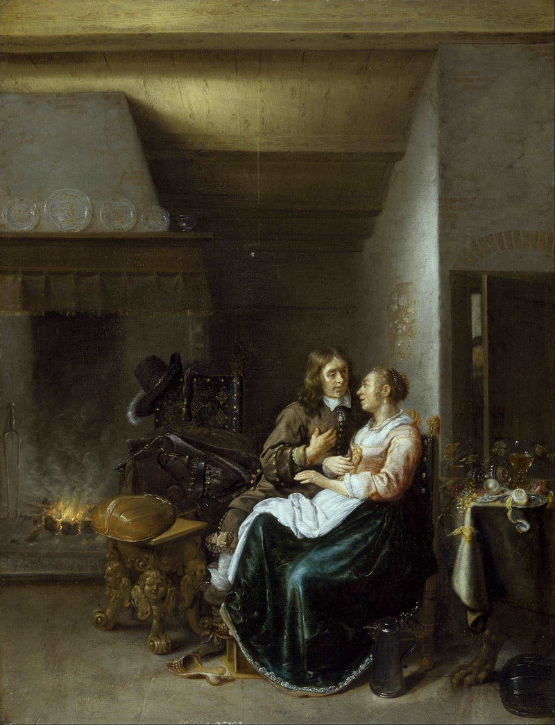 a Couple in An Interior by Jan Miense Molenaer — Oil Painting Reproduction