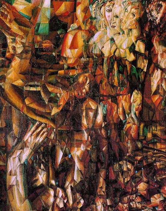 A Couple by Pavel Filonov — Oil Painting Reproduction