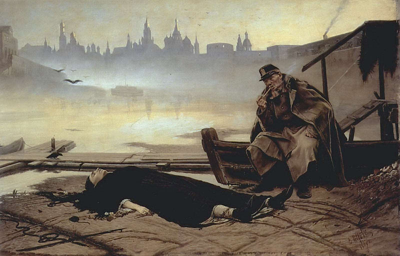 A Drowned Woman (Found Drowned) by Vasily Perov — Oil Painting Reproduction