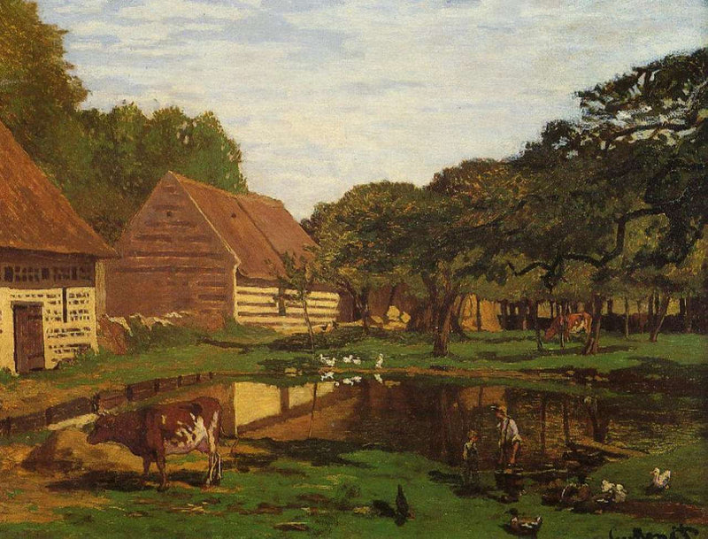 A Farmyard in Normandy by Claude Monet — Oil Painting Reproduction