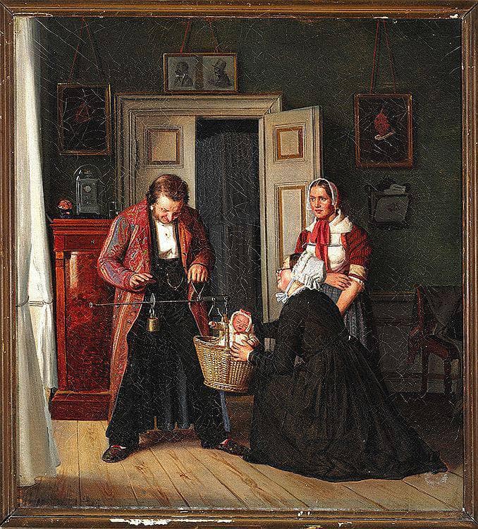A father's joy by Carl Bloch — Oil Painting Reproduction