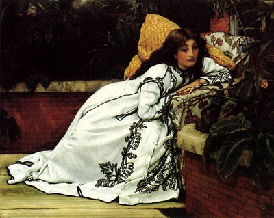 A Girl in an Armchair in study