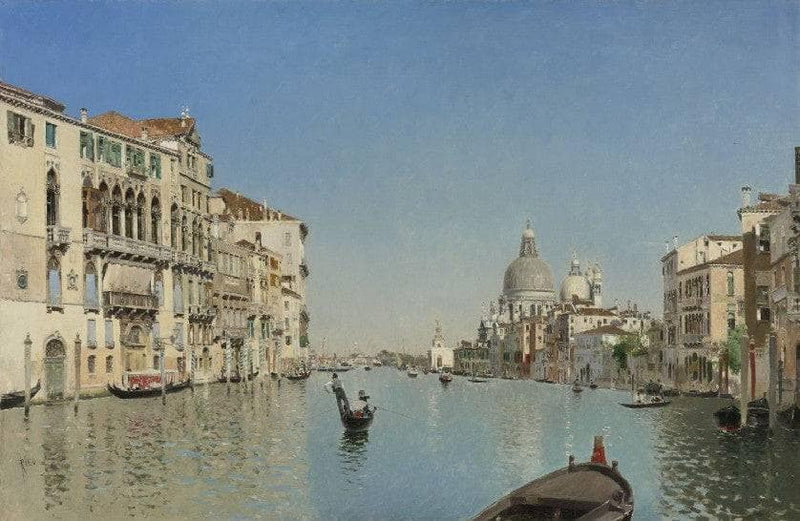 A Gondola on the Grand Canal by Martín Rico y Ortega — Oil Painting Reproduction