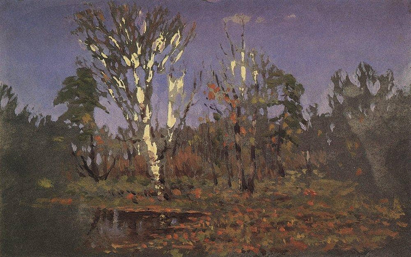 A grove with birch by Arkhyp Kuindzhi — Oil Painting Reproduction