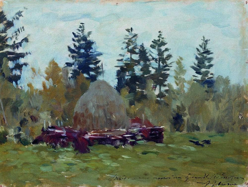 A haystack by Isaac Levitan — Oil Painting Reproduction