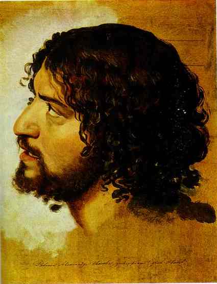 A Head of a Young Man by Alexander Ivanov — Oil Painting Reproduction