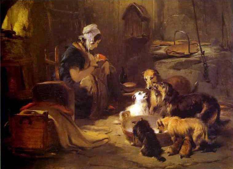 A Highland Breakfast by Edwin Henry Landseer — Oil Painting Reproduction