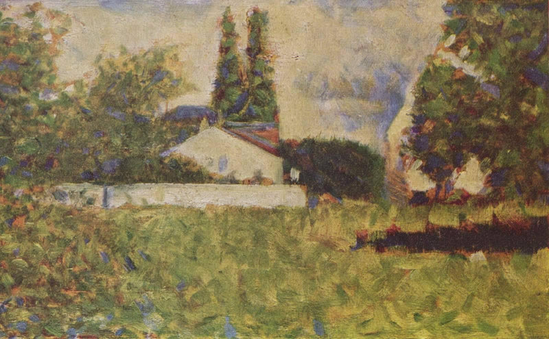 A house between trees by Georges Seurat — Oil Painting Reproduction