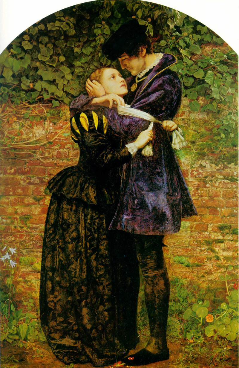 A Huguenot, on St. Bartholomew's Day, Refusing to Shield Himself from Danger by Wearing the Roman Catholic Badge by John Everett Millais — Oil Painting Reproduction
