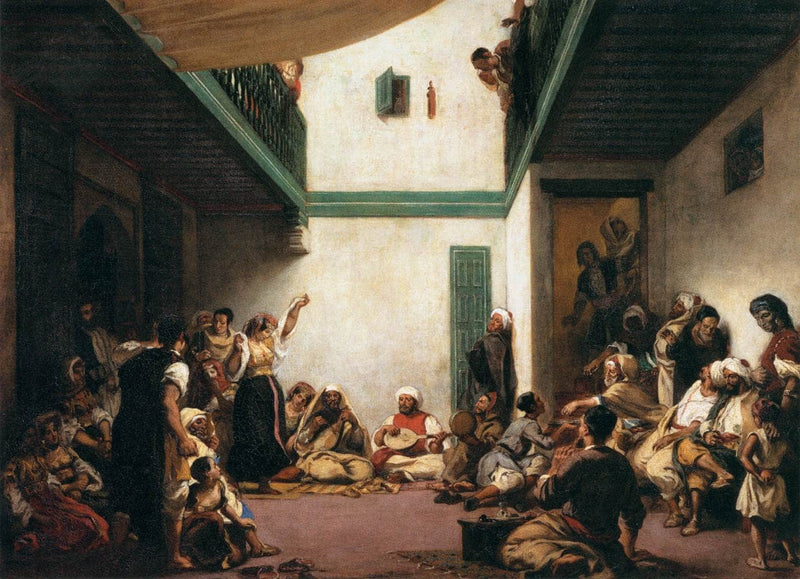 A Jewish wedding in Morocco by Eugene Delacroix — Oil Painting Reproduction