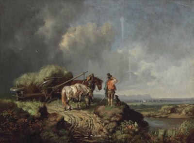 A Landscape with a Fallen Hay Wain in home office