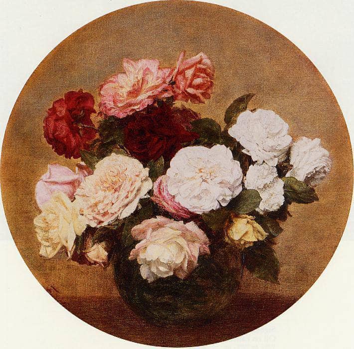 A Large Bouquet of Roses by Henri Fantin-Latour — Oil Painting Reproduction