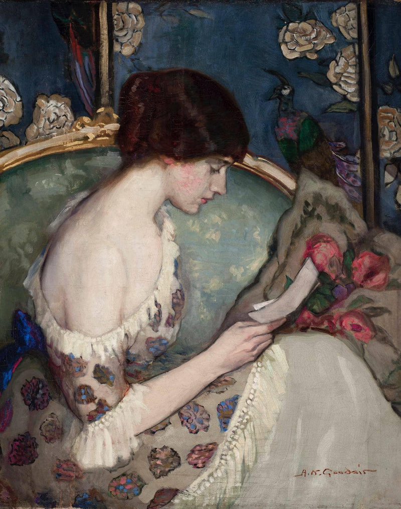 A Letter from the Front by Agnes Goodsir — Oil Painting Reproduction