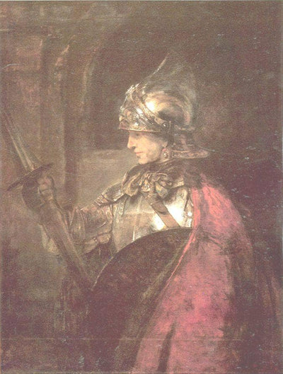 A Man in Armour in entryway