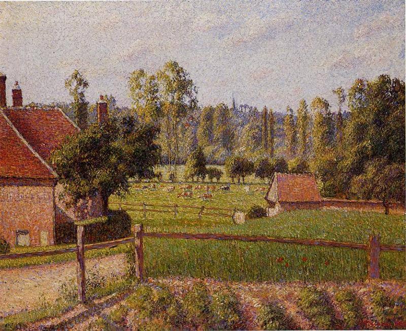 A Meadow in Eragny by Camille Pissarro — Oil Painting Reproduction