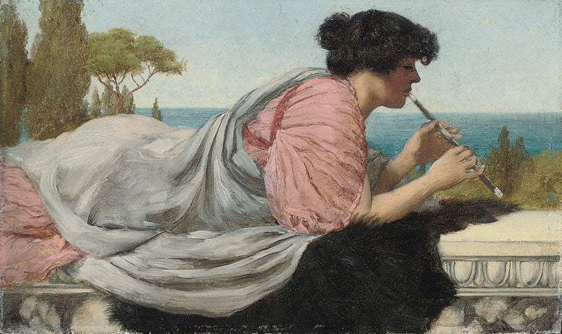 A Melody by John William Godward — Oil Painting Reproduction